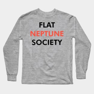 Flat Neptune Society (Dark) Long Sleeve T-Shirt